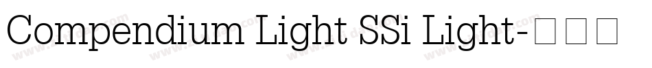 Compendium Light SSi Light字体转换